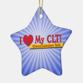 Iハート私のCLTS臨床検査技術 セラミックオーナメント (左)