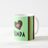 Iハート私のGrumpa コーヒーマグカップ (正面右)