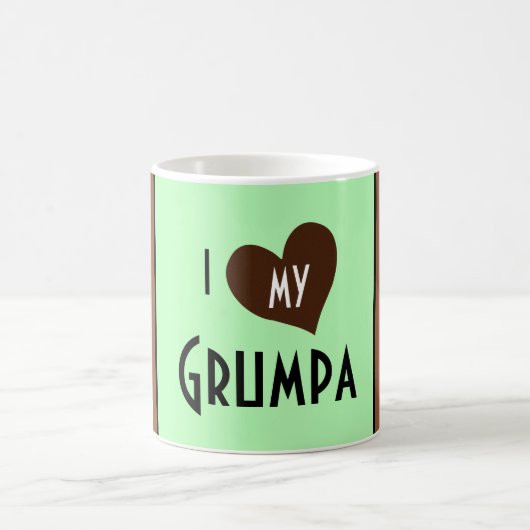 Iハート私のGrumpa コーヒーマグカップ (中央)