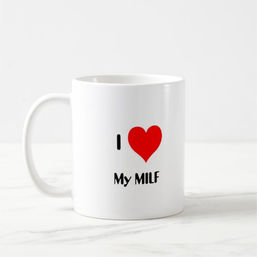Iハート私のMILF コーヒーマグカップ (左)