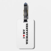 Iハート私のWeimaranerの荷物のラベル ラゲッジタグ (裏面縦)