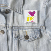 Iハート私紫色か黄色 缶バッジ (インサイチュ)