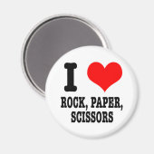 Iハート紙はさみ マグネット (正面/裏面)