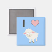 Iハート羊 マグネット (正面/裏面)