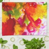 Iハート色 キッチンタオル (折り畳み)