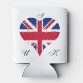 Iハート英国モダン国旗 缶クーラー (裏面)