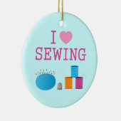 Iハート裁縫 セラミックオーナメント (右)