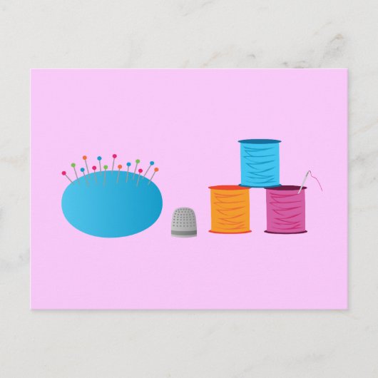 Iハート裁縫 ポストカード (正面)