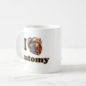 Iハート解剖学すごいギーク先生 コーヒーマグカップ (正面左)