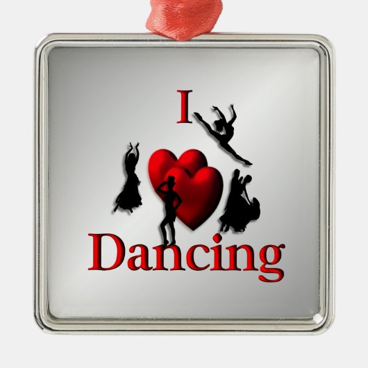 Iハート踊り メタルオーナメント (正面)