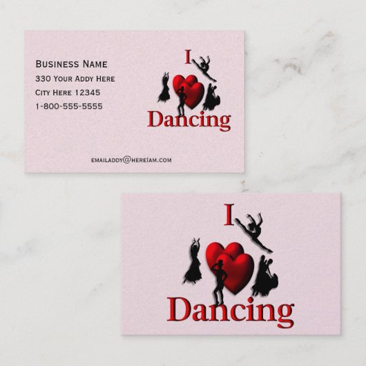 Iハート踊り 名刺 (正面/裏面)