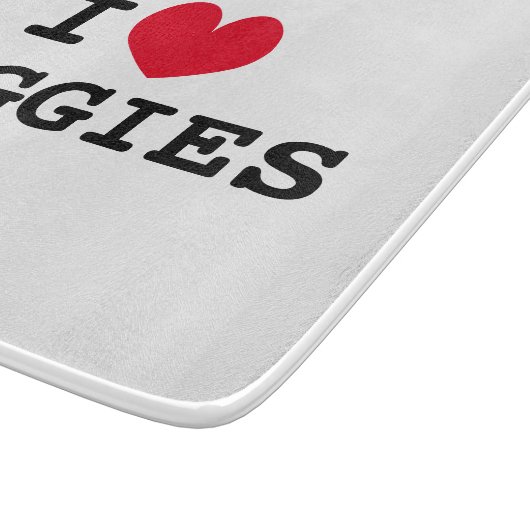 Iハート野菜ガラスの台所用カッティングボード カッティングボード (角)