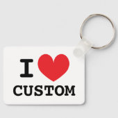 Iハート金属キーチェーンテンプレート キーホルダー (正面)