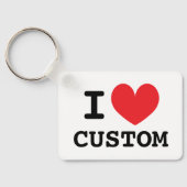 Iハート金属キーチェーンテンプレート キーホルダー (裏面)