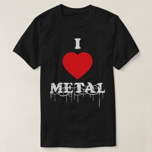 Iハート金属頭用ギフト Tシャツ (デザイン正面)
