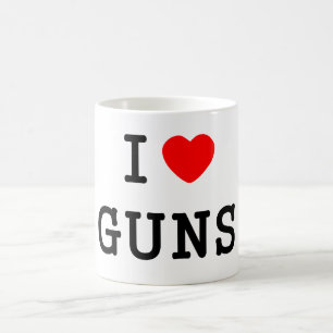 Iハート銃 コーヒーマグカップ