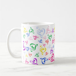 Iハート音楽 コーヒーマグカップ
