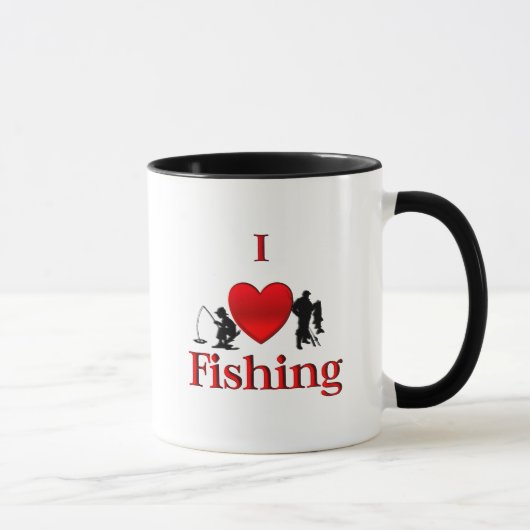 Iハート魚釣り マグカップ (右)