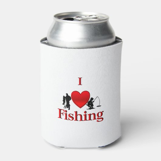 Iハート魚釣り 缶クーラー (缶正面)