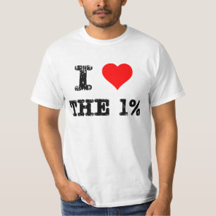 Iハート1% Tシャツ