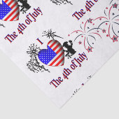 Iハート7月4日ティッシュペーパー 薄葉紙 (詳細)