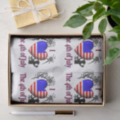 Iハート7月4日ティッシュペーパー 薄葉紙 (ギフト)