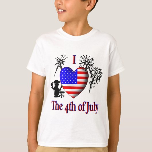 Iハート7月4日Tシャツ Tシャツ (正面)