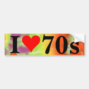 Iハート70sのバンパーステッカー バンパーステッカー