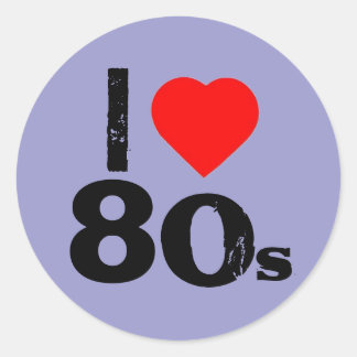 「Iハート80's」シール ラウンドシール