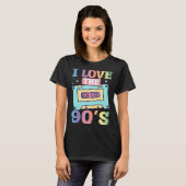 Iハート90年代90年代笑わされる90動揺して年代 Tシャツ (正面フル)