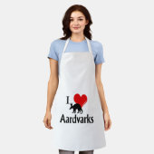 Iハート エプロン (着用した状態)