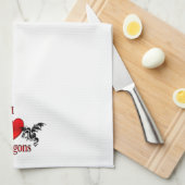 Iハート キッチンタオル (四つ折り)