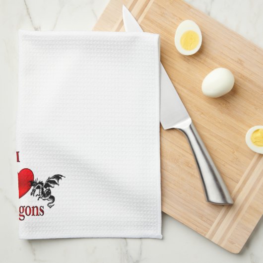 Iハート キッチンタオル (四つ折り)