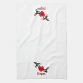 Iハート キッチンタオル (縦)