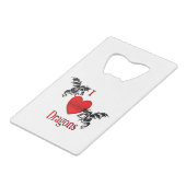 Iハート クレジットカード栓抜き (正面アングル)