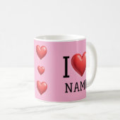 Iハート コーヒーマグカップ (正面右)