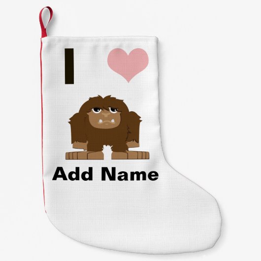 Iハート スモールクリスマスストッキング (正面)