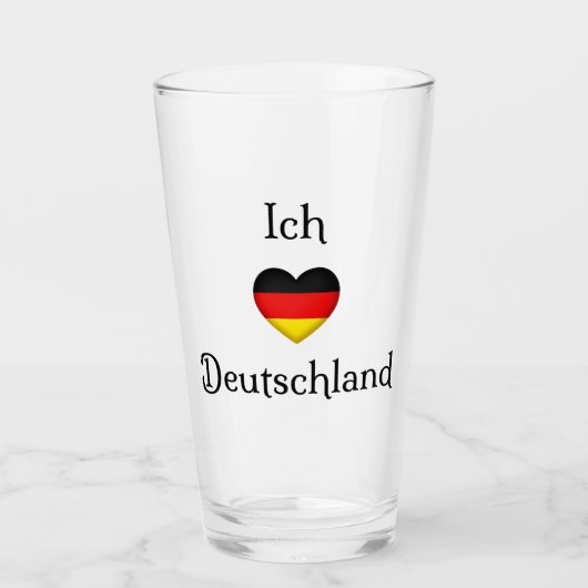 「Iハート・ドイツ」ドイツプライド世界旅行者 タンブラーグラス (正面)