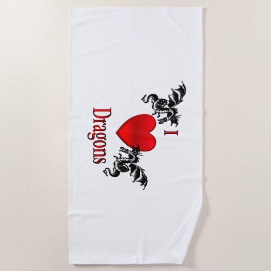 Iハート ビーチタオル (正面)