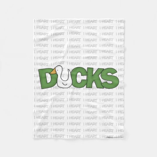 Iハート フリースブランケット (正面)