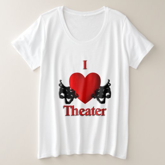 Iハート プラスサイズTシャツ (デザイン正面)