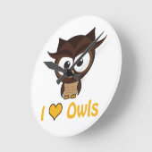 Iハート ラウンド壁時計 (傾斜)