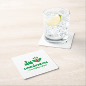 Iハート（ラブ）タイグリーンカレー スクエアペーパーコースター (インサイチュ)