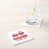 Iハート（ラブ）タイレッドカレー スクエアペーパーコースター (インサイチュ)