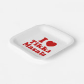 Iハート（ラブ）ティッカマサラ ペーパープレート (傾斜あり)