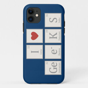 Iハート(化学)のギーク iPhone 11 ケース
