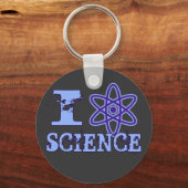 Iハート（原子記号）科学 キーホルダー (正面)
