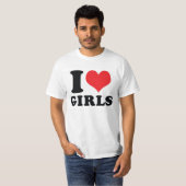 Iハート/愛女の子 Tシャツ (正面フル)