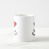Iハート(愛)のアメリカのエスキモー犬 コーヒーマグカップ (中央)