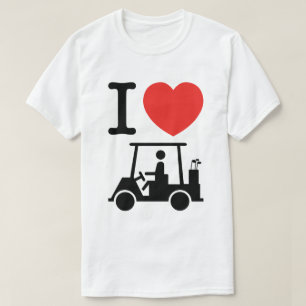 Iハート(愛)のゴルフカート Tシャツ